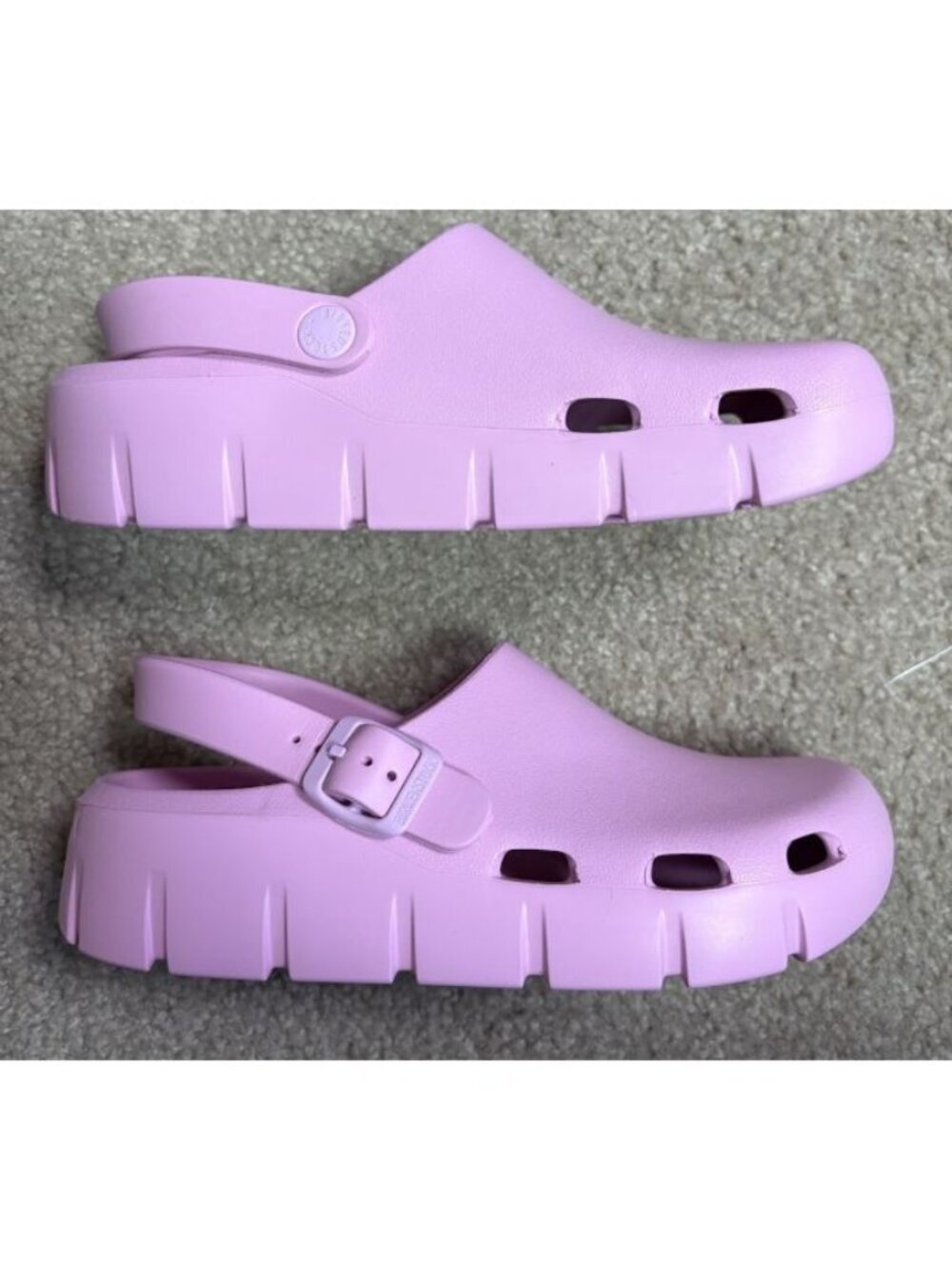 BIRKENSTOCK NWT Birki Flow Kids Pink EVA Clogs Adj. Strap Size 33 US 2